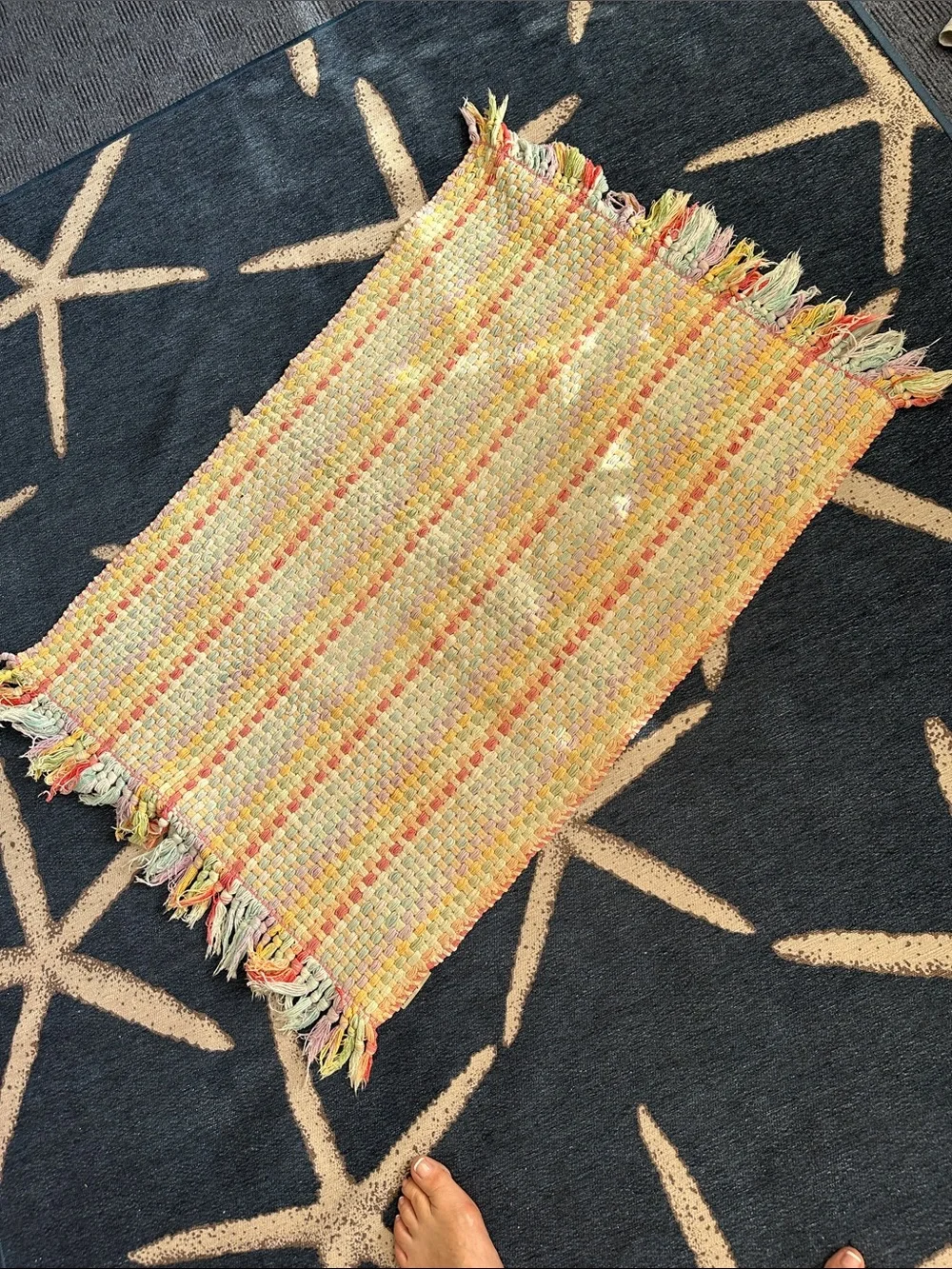 Pier 1 Imports Handwoven Pastel Cotton Accent Rug - Multicolor